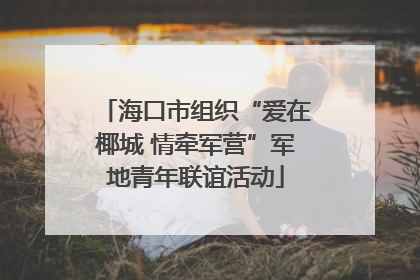 海口市组织“爱在椰城 情牵军营”军地青年联谊活动