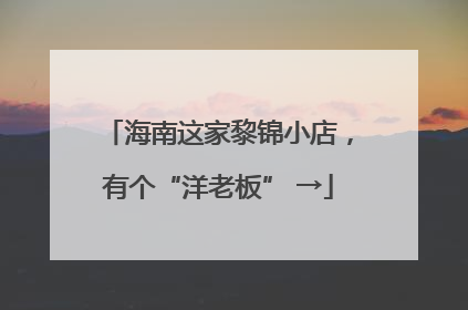 海南这家黎锦小店，有个“洋老板” →