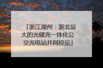 浙江湖州：浙北最大的光储充一体化公交充电站并网投运