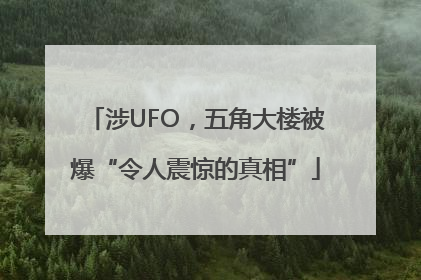 涉UFO，五角大楼被爆“令人震惊的真相”