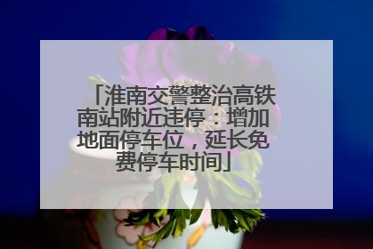 淮南交警整治高铁南站附近违停：增加地面停车位，延长免费停车时间