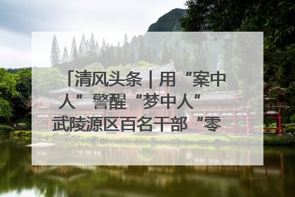 清风头条｜用“案中人”警醒“梦中人” 武陵源区百名干部“零距离”接受警示教育