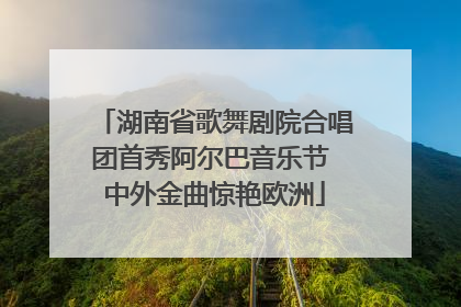 湖南省歌舞剧院合唱团首秀阿尔巴音乐节 中外金曲惊艳欧洲