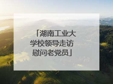 湖南工业大学校领导走访慰问老党员