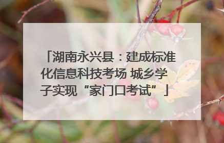 湖南永兴县：建成标准化信息科技考场 城乡学子实现“家门口考试”