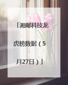 湘邮科技龙虎榜数据（5月27日）
