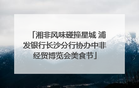 湘非风味碰撞星城 浦发银行长沙分行协办中非经贸博览会美食节