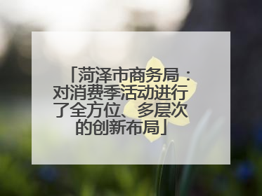 菏泽市商务局：对消费季活动进行了全方位、多层次的创新布局