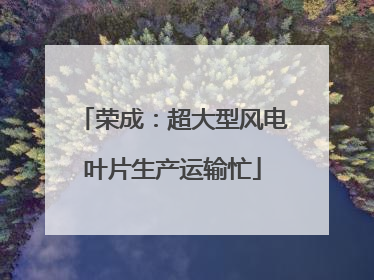 荣成：超大型风电叶片生产运输忙
