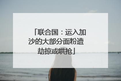 联合国：运入加沙的大部分面粉遭劫掠或哄抢