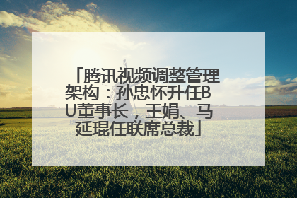 腾讯视频调整管理架构：孙忠怀升任BU董事长，王娟、马延琨任联席总裁