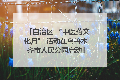 自治区 “中医药文化月” 活动在乌鲁木齐市人民公园启动