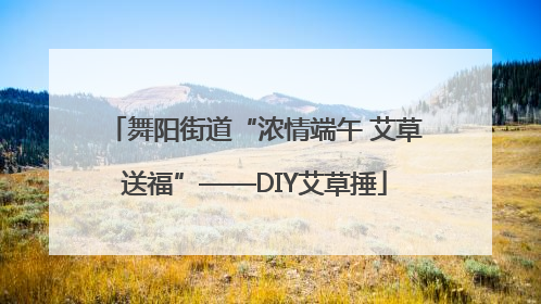 舞阳街道“浓情端午 艾草送福”——DIY艾草捶