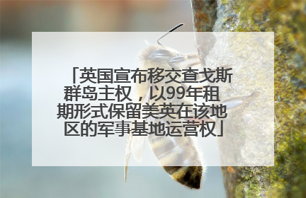 英国宣布移交查戈斯群岛主权，以99年租期形式保留美英在该地区的军事基地运营权