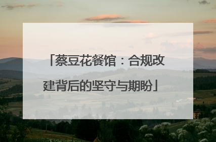 蔡豆花餐馆：合规改建背后的坚守与期盼