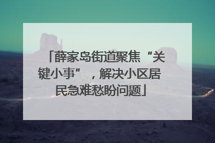 薛家岛街道聚焦“关键小事”，解决小区居民急难愁盼问题