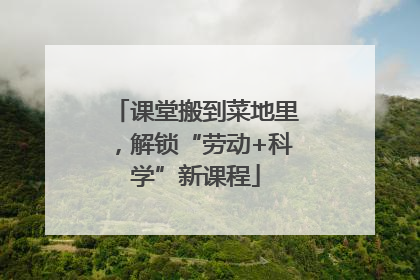 课堂搬到菜地里，解锁“劳动+科学”新课程