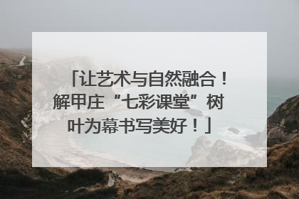 让艺术与自然融合！解甲庄“七彩课堂”树叶为幕书写美好！