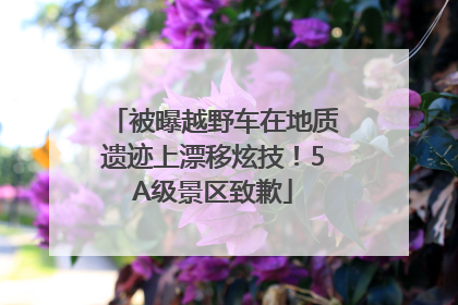 被曝越野车在地质遗迹上漂移炫技！5A级景区致歉