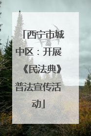 西宁市城中区：开展《民法典》普法宣传活动