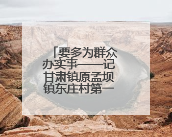 要多为群众办实事——记甘肃镇原孟坝镇东庄村第一书记杨鹏飞