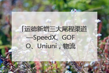 运德新增三大尾程渠道—SpeedX、GOFO、Uniuni，物流效率跃升50%！