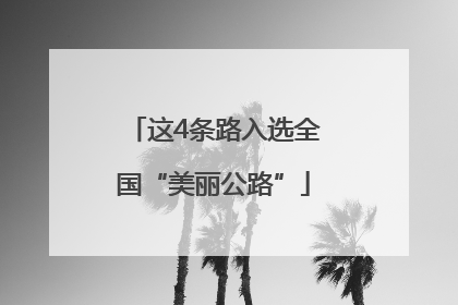 这4条路入选全国“美丽公路”