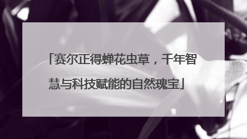 赛尔正得蝉花虫草，千年智慧与科技赋能的自然瑰宝