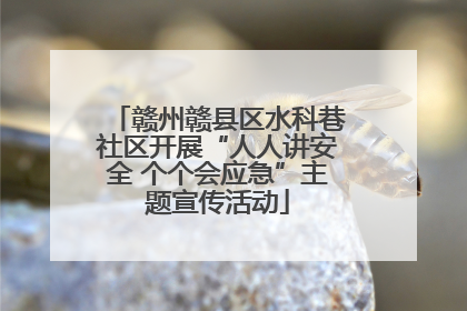 赣州赣县区水科巷社区开展“人人讲安全 个个会应急”主题宣传活动