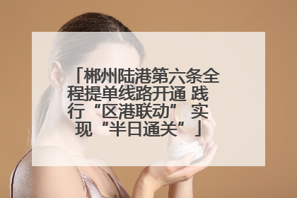 郴州陆港第六条全程提单线路开通 践行“区港联动” 实现“半日通关”