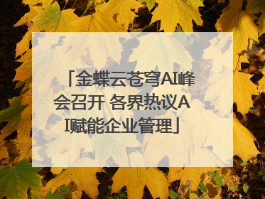 金蝶云苍穹AI峰会召开 各界热议AI赋能企业管理