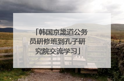韩国京畿道公务员研修班到孔子研究院交流学习
