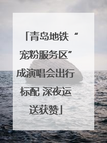 青岛地铁“宠粉服务区”成演唱会出行标配 深夜运送获赞