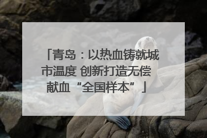 青岛：以热血铸就城市温度 创新打造无偿献血“全国样本”