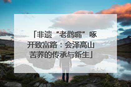 非遗“老鹳嘴”啄开致富路：会泽高山苦荞的传承与新生