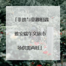 非遗与童趣相遇 雅安端午文旅市场供需两旺