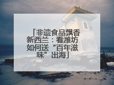 非遗食品飘香新西兰：看潍坊如何送“百年滋味”出海