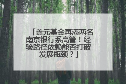 鑫元基金再添两名南京银行系高管！经验路径依赖能否打破发展瓶颈？
