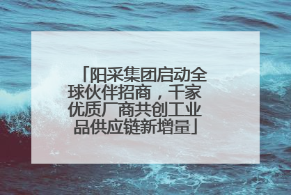 阳采集团启动全球伙伴招商，千家优质厂商共创工业品供应链新增量