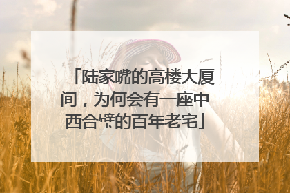 陆家嘴的高楼大厦间，为何会有一座中西合璧的百年老宅