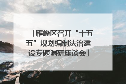 雁峰区召开“十五五”规划编制法治建设专题调研座谈会