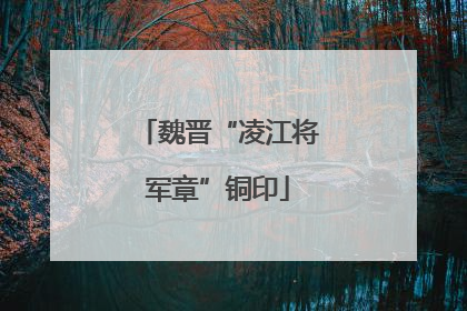 魏晋“凌江将军章”铜印