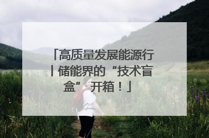 高质量发展能源行丨储能界的“技术盲盒” 开箱！