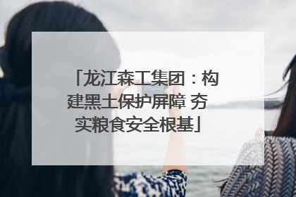 龙江森工集团：构建黑土保护屏障 夯实粮食安全根基