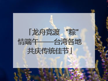 龙舟竞渡 “粽”情端午——台湾各地共庆传统佳节
