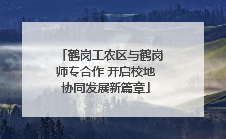 鹤岗工农区与鹤岗师专合作 开启校地协同发展新篇章