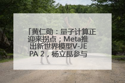 黄仁勋：量子计算正迎来拐点；Meta推出新世界模型V-JEPA 2，杨立昆参与开发丨全球科技早参
