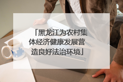 黑龙江为农村集体经济健康发展营造良好法治环境