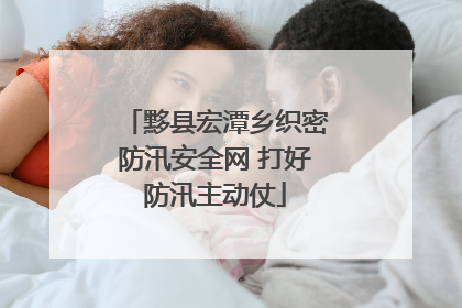 黟县宏潭乡织密防汛安全网 打好防汛主动仗