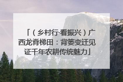 （乡村行·看振兴）广西龙脊梯田：背篓变迁见证千年农耕传统魅力